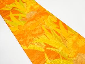 カトレア模様織り出し　袋帯